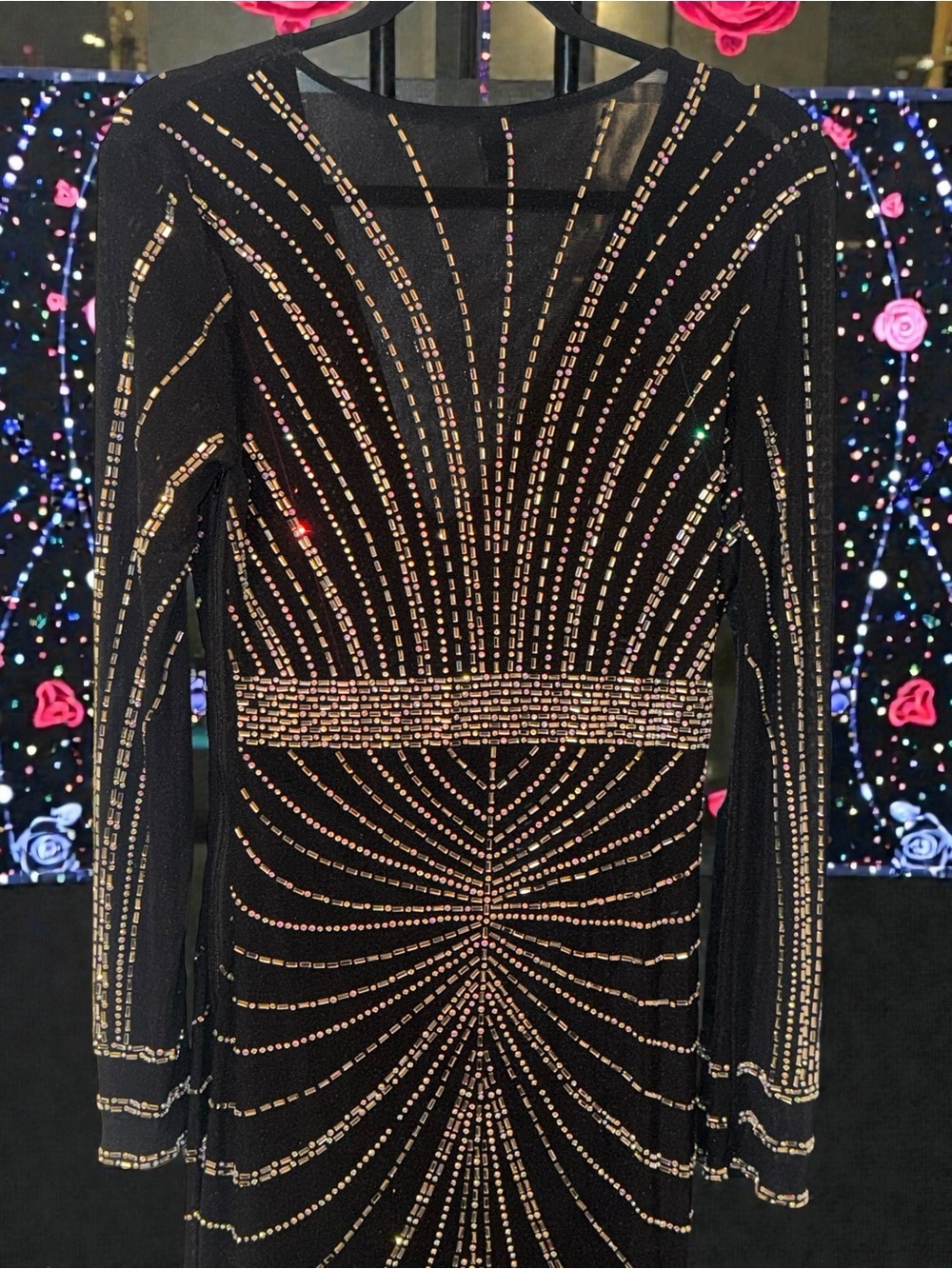 Windsor Black Rhinestone Embellished Formal Gown Size Large - Picture 11 of 17